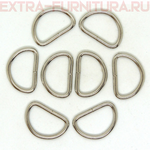 Полукольцо 25 мм (d=2,5 мм), цв. никель, уп.500шт А