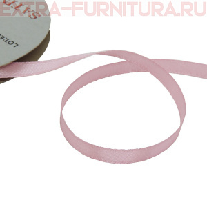 Лента атласная  6 мм  цв.046 темно-розовый рул. 27,42м