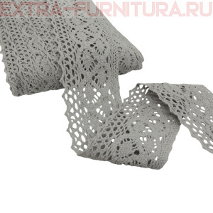 Тесьма вязаная арт.TBY-6368.25 шир.50мм, цв.25 светло-серый, уп.10м