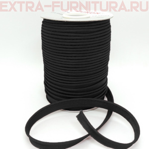 Кант атласный  12 мм, 72 ярда, цв. 081 черный ЕВРО