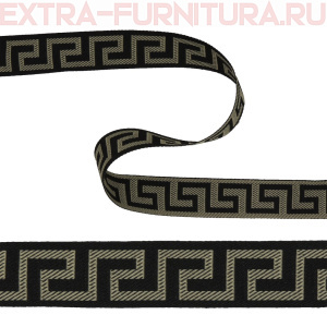 Тесьма Греческий Узор шир.20мм цв.черный (уп.43м)