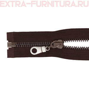 Молния Металл Т5 1 замок, 70 см, оксид, цв. коричневый