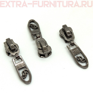 Бегунок декоративный автомат М5 черный никель №3 (уп.50шт)