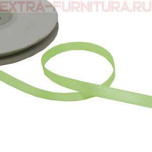 Лента атласная  6 мм  цв.126 светло-оливковый рул. 27,42м