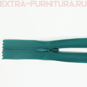 Молния потайная № 3, 50 см, цв. 257 изумрудный п/э пл.9,3 гр/м