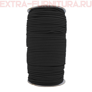 Резинка шляпная 2,5мм цв. черный (уп.100м) 