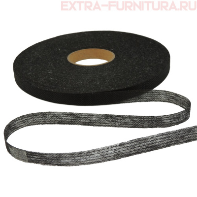 Лента нитепрошивная клеевая, по долевой, арт.4710B шир. 10 мм цв.черный ,уп. 100 м