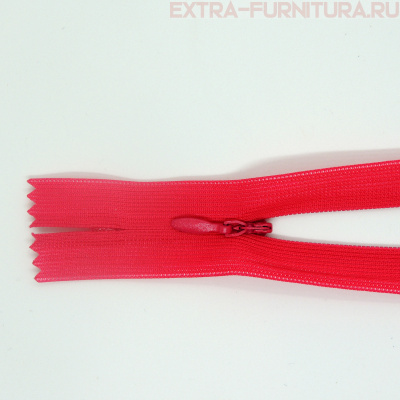 Молния потайная № 3, 50 см, цв. 145 малиновый п/э пл.9,3 гр/м