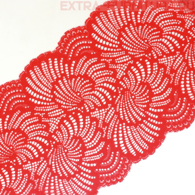 Кружево-стрейч TBY.K20 шир.195мм, цв.красный (уп.10м)