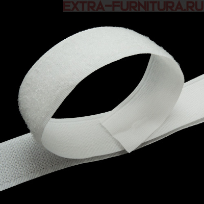  Лента контакт 25мм цв.белый (25м)