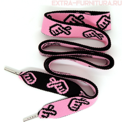 Шнурки плоские 130см, шир.23мм, Ручка, цв.розовый