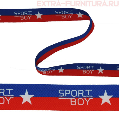 Тесьма SPORT BOY шир.20мм цв.синий/красный (уп.43м)