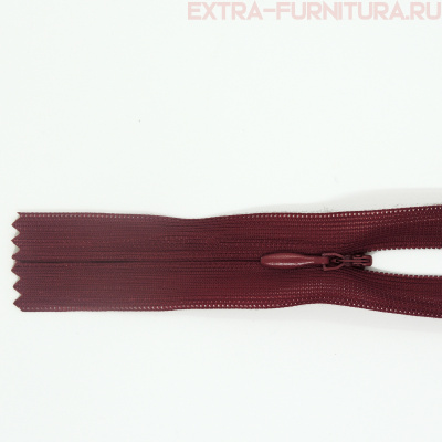 Молния потайная № 3, 50 см, цв. 178 бордо п/э пл.9,3 гр/м